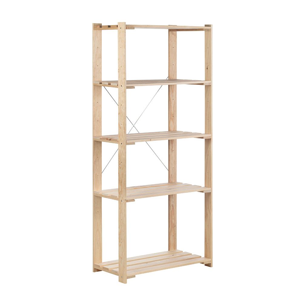 Estante 5 prateleiras evolution 5, 76,5x38,5x174,5cm pinho maciço astigarraga