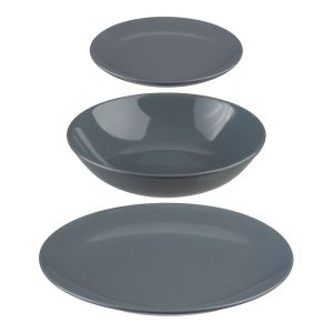 Louça 18 peças cor cinzento