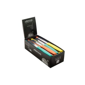 Facas para descascar série nova, cores sortidas, expositor 36 peças