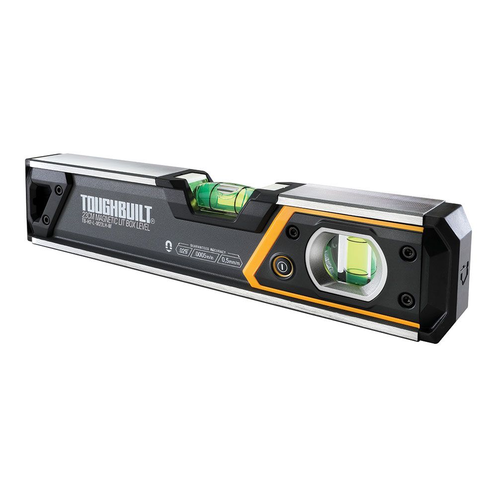 Nível magnético bolha tubular iluminada de 23 cm