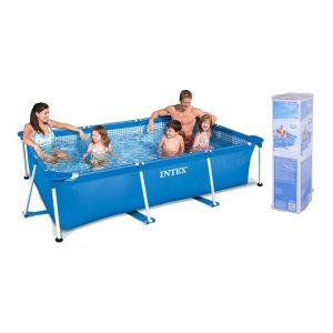 Piscina retangular com estrutura metálica, 3834 l, 300 x 200 x 75 cm