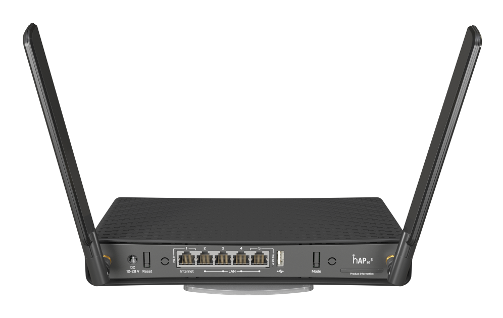 Mikrotik hAP ac³ router Inalâmbrico Gigabit Ethernet Doble banda (2,4 GHz / 5 GHz) preto