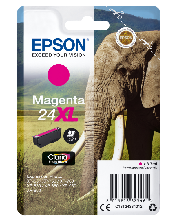 Epson Elephant C13T24334012 cartucho de tinta 1 peça(s) Original Alto rendimiento (XL)
