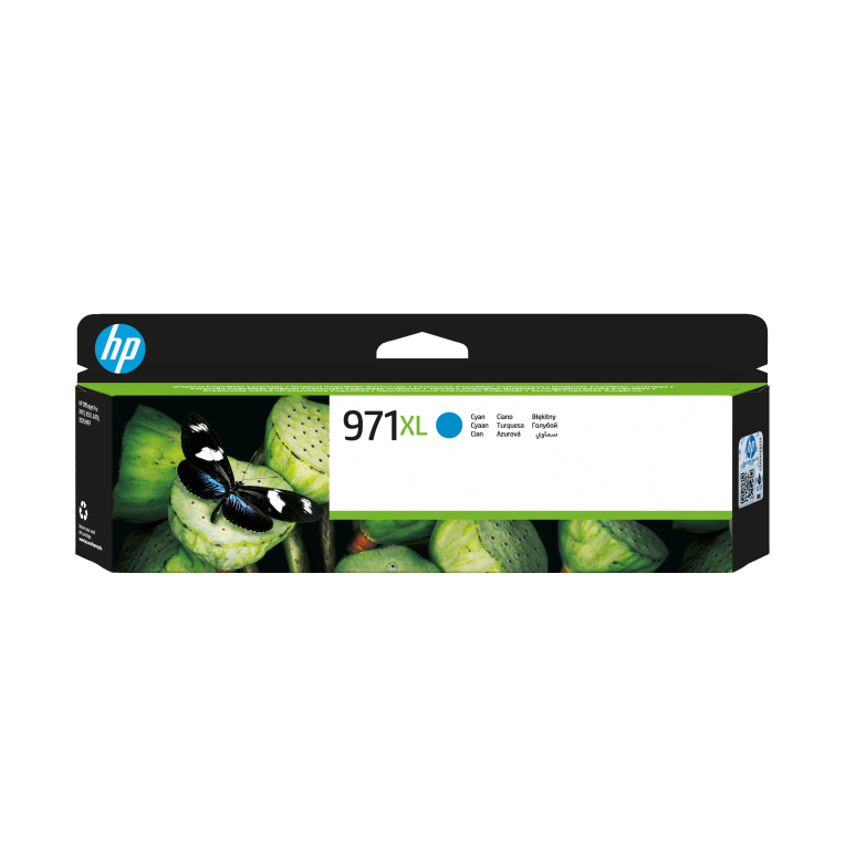 HP Cartucho de tinta original 971XL de alta capacidad cian