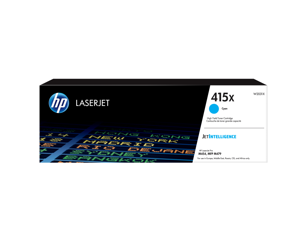 HP Cartucho de tóner Original LaserJet 415X cian de alta capacidad