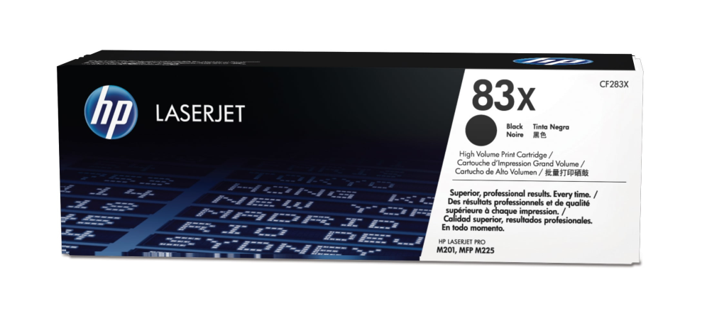 HP Cartucho de tóner original LaserJet 83X de alta capacidad preto
