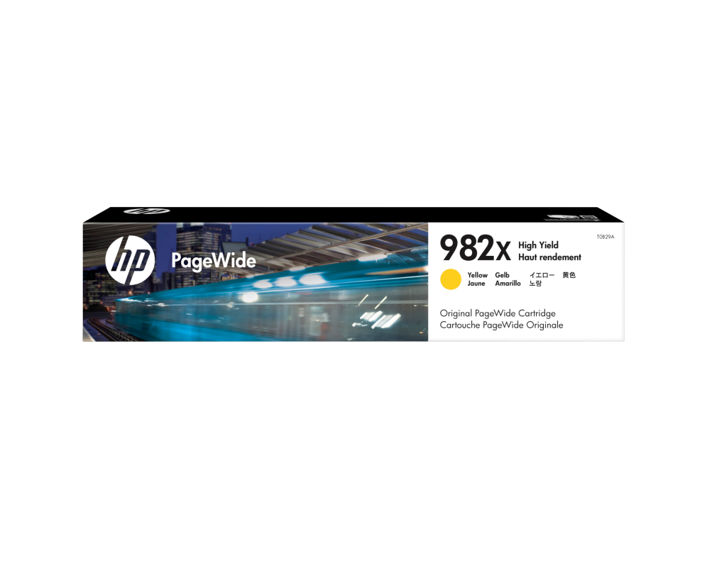 HP Cartucho PageWide 982X Original de alta capacidad amarillo