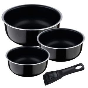 Kit 3 caçarolas (ø16+ø18+ø20cm) click & cook bergner
