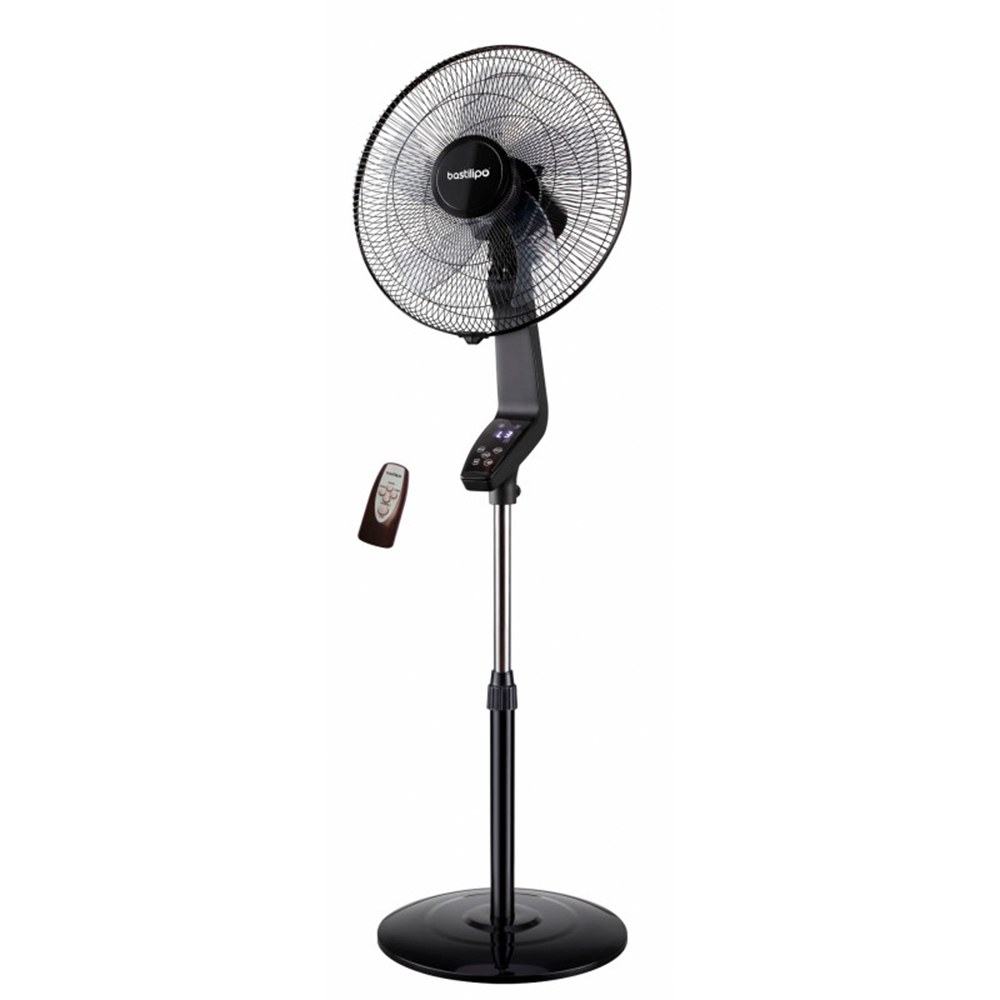 Ventilador de pedestal coín black 50 w, ø40 cm, preto, 40 x 40 x 129 cm