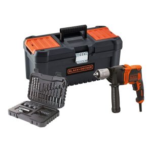 Kit berbequim percutor 850 w, ø13 mm, + 32 acessórios em estojo + caixa, com cabo