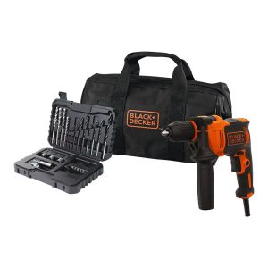 Kit berbequim percutor 710 w, ø13 mm + 32 acessórios em estojo + saco de transporte, com cabo