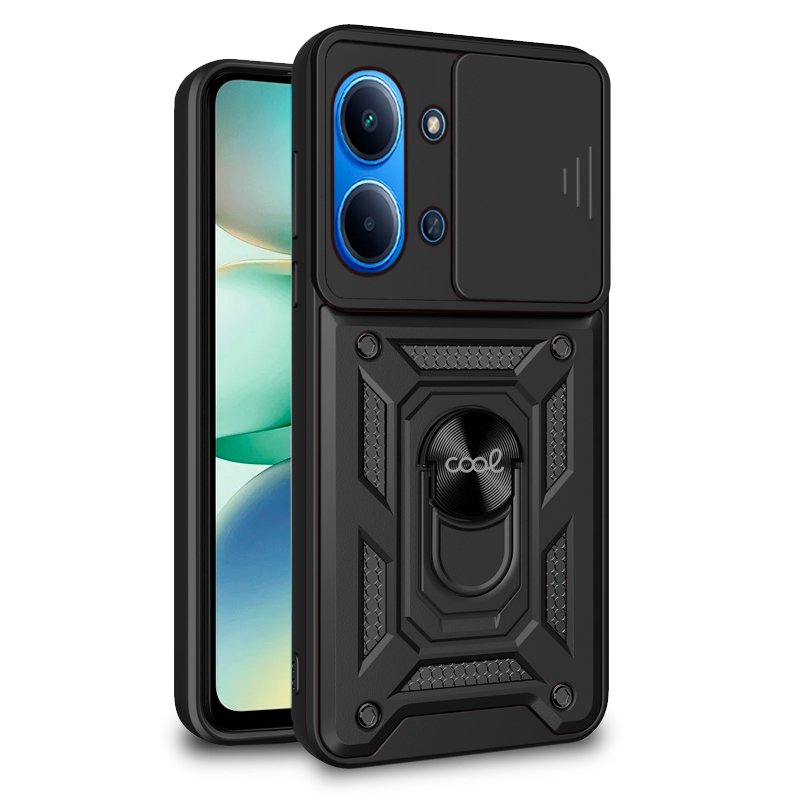 Capa COOL para Xiaomi Redmi 15C / 15C 5G / Poco C85 Hard Ring preto