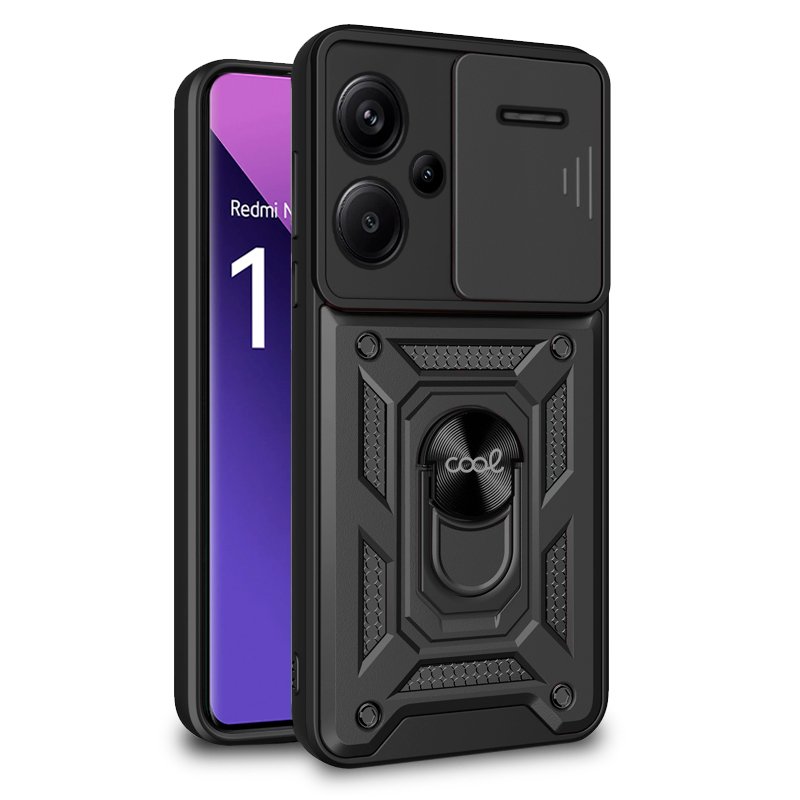 Capa COOL para Xiaomi Redmi Note 13 Pro Plus 5G Hard Ring preto