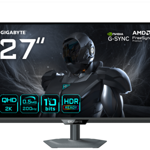 GIGABYTE G27Q20 Monitor Gaming 27” QHD - 2560 x 1440, 200Hz, 0.5ms, CompatívO com G-Sync, FreeSync Premium, HDR10, HDMI 2.0, DisplayPort 1.4