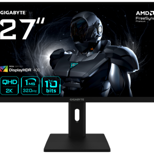 GIGABYTE G27Q3 Monitor Gaming 27” 2K QHD - 2560 x 1440, 320Hz, 1ms, 350 cd/m², FreeSync Premium, Display HDR400, HDMI 2.0, DisplayPort 1.4