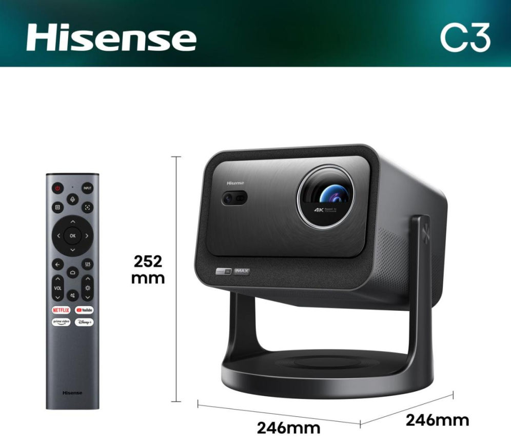 Hisense C3 DLP UHD 4K (3840x2160) 3D Prata