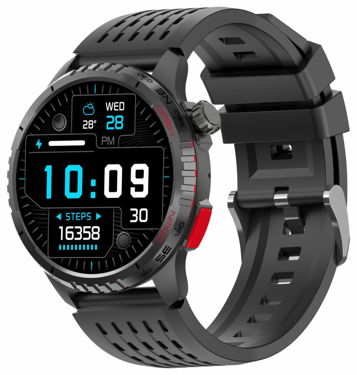 Denver SWG-345B 3,63 cm (1.43") AMOLED Digital 466 x 466 Pixeles preto GPS (satélite)