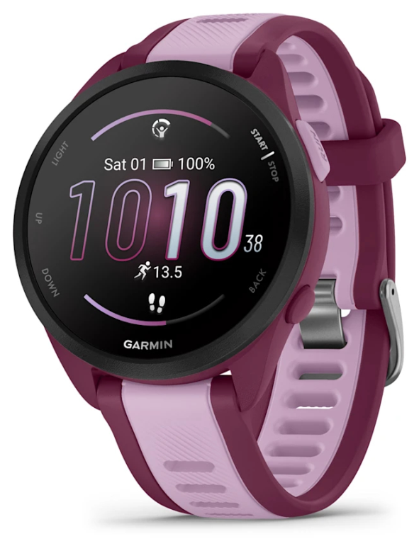 Garmin Forerunner 165 Music 3,05 cm (1.2") AMOLED 43 mm Digital 390 x 390 Pixeles Ecrã táctil Púrpura GPS (satélite)