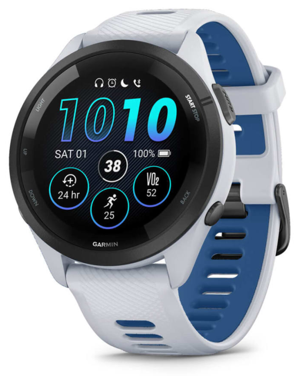 Garmin Forerunner 265 3,3 cm (1.3") AMOLED 46 mm Digital 416 x 416 Pixeles Ecrã táctil preto , branco Wifi GPS (satélite)