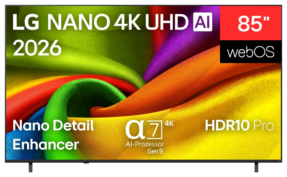 LG NANO 4K UHD AI 85NU8E0B3LA 2,16 m (85") 4K Ultra HD Smart TV Wifi preto
