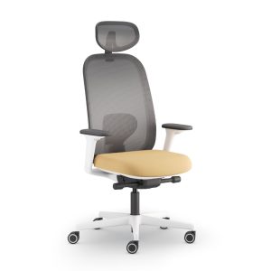Cadeira Ergonómica SIRIUS BR com Estrutura Branca