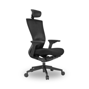 Cadeira de Escritório Ergonómica ROW em Rede com Apoio de Cabeça